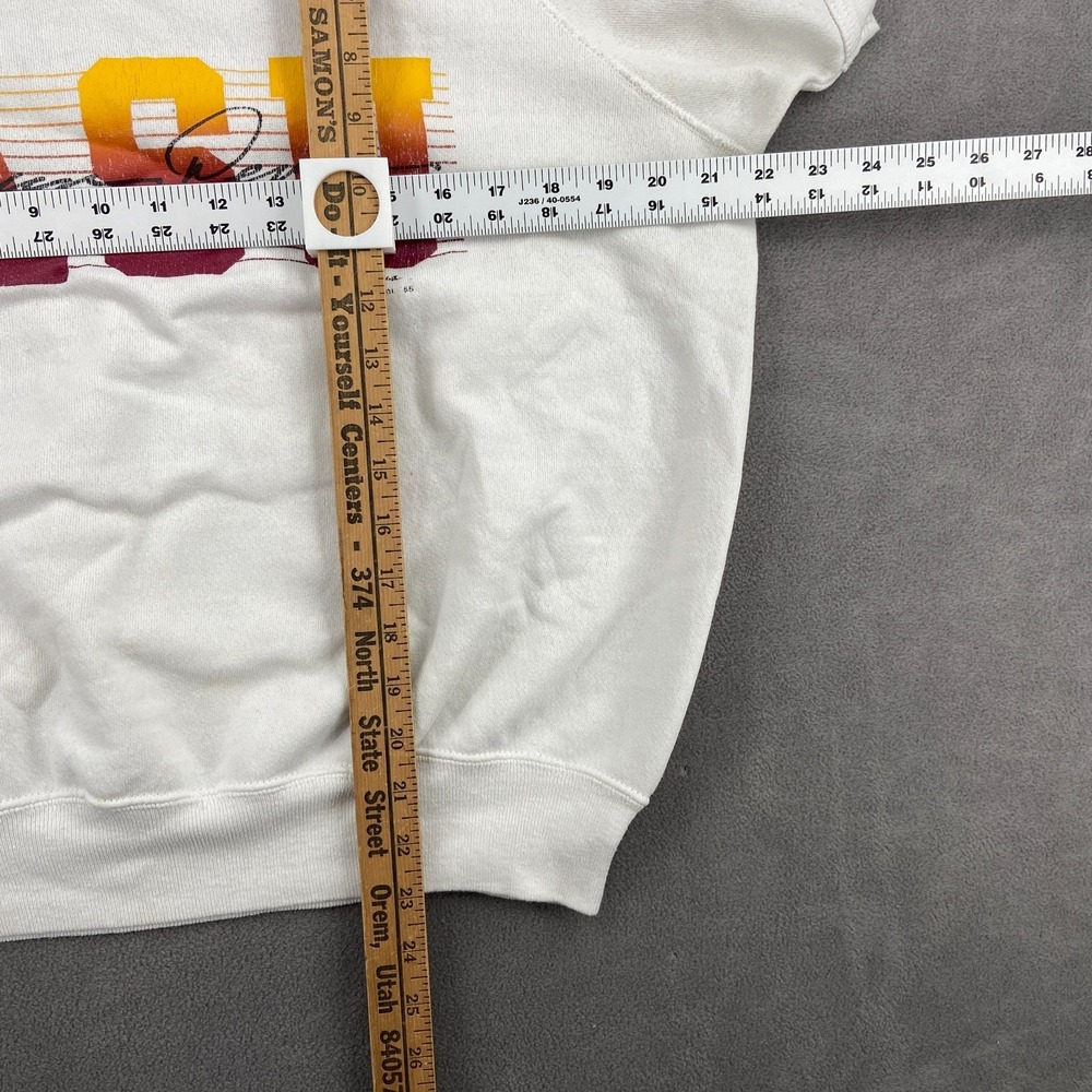 VTG 1985 Arizona State Sun Devils Sweatshirt Sz L White Soffe NFL Football - Picture 5 of 8